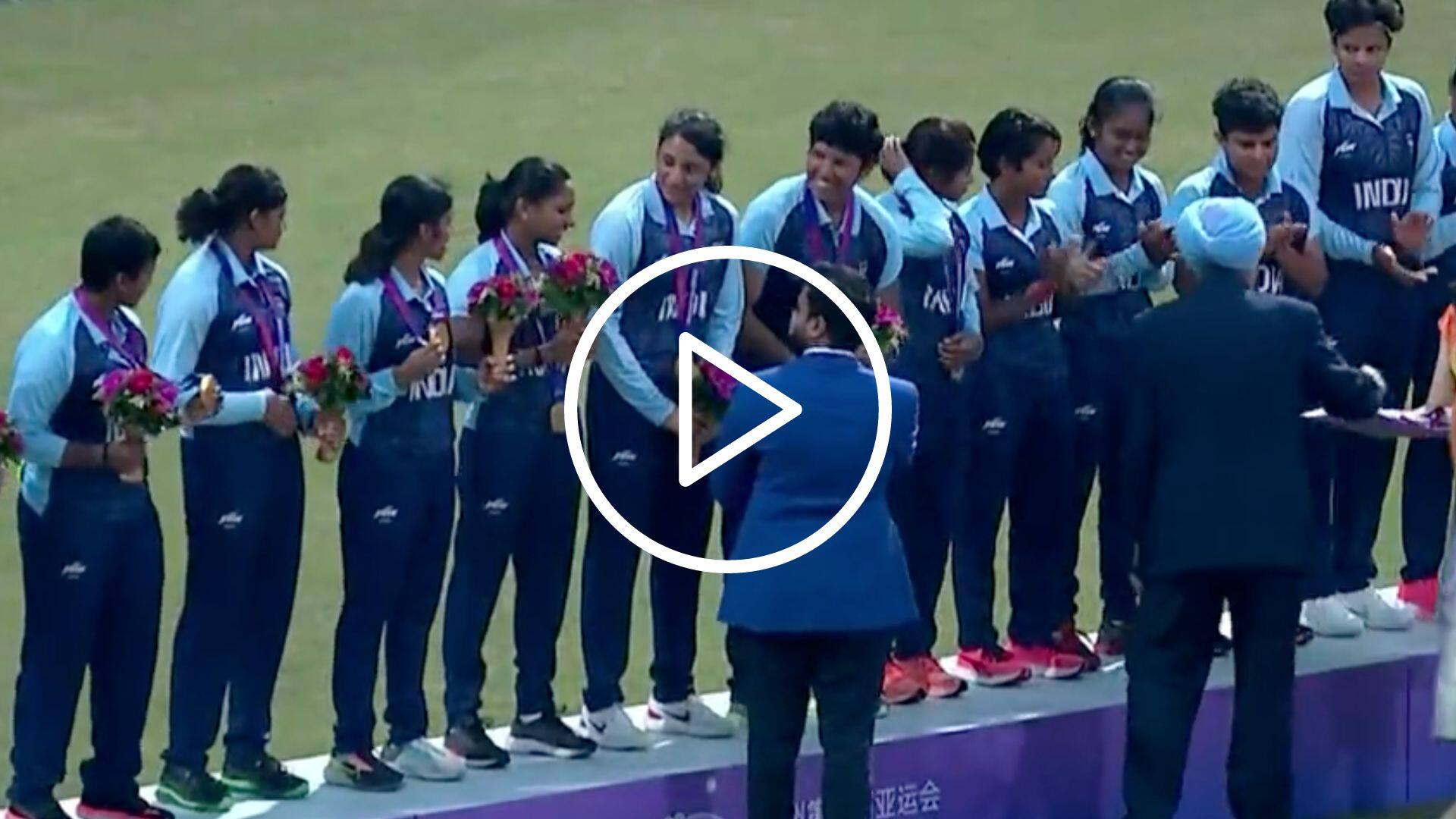 [Watch] Indian Players Get Gold Medals On Podium After Win In Asian Games Final